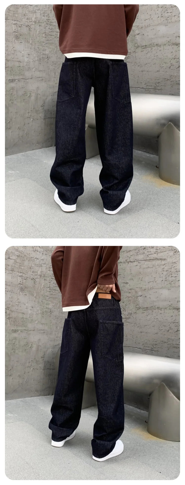men denim streetwear fashion brand hip hop loose casual wide leg cargo harem jeans pant cityboy y2k baggy jeans trousers unique cargo style 1908