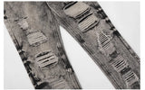 destroy distressed ripped denim jean pants new fashion biker jeans streetwear slim pants jogger y2k mens jeans skinny jeans men unique joggers style 2449
