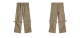 fashion cargo pants adjustable belts waist with side pockets joggers streetwear pant unisex casual loose straight baggy trousers unique joggers style 374