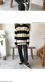 grunge knit pullover for fall and winter, oversized aesthetic with urban style, mens fashion layer for modern streetwear coll