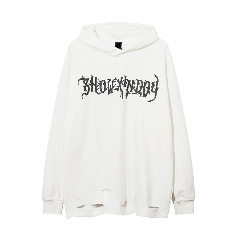 sadcore tribal flames featuring fashion skull printed hoodies hip hop retro washed bottom ripped sweatshirt streetwear men hooded warm fleece loose tops hoodies