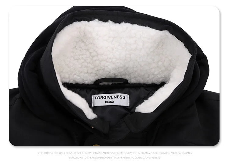 2024AW new cotton dress solid color hooded multi-pocket jacket