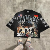 Anime Oversized shirt – American Gothic Trendy Special Forces Letter Pattern Printed