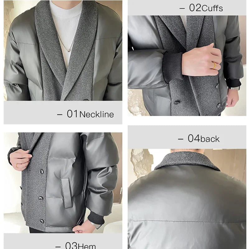 leather panel bomber, high-street look - aesthetic hip hop inspired casual wear