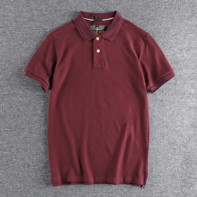 Gothic Vintage print – Summer Mens Polo Shirt Cotton Lapel T Shirt Retro Loose Soli