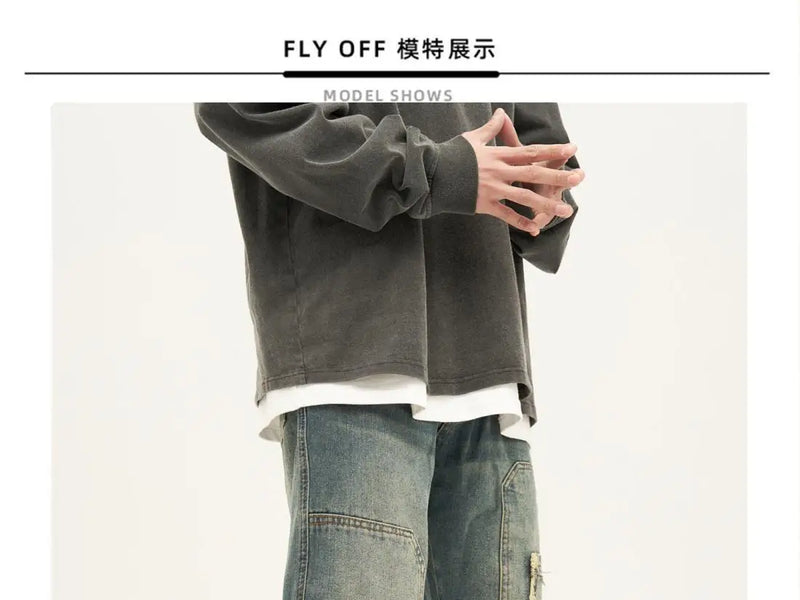 american high street trendy men and women trendy personalized straight tube washed jeans couple loose retro casual pants y2k unique jeans style 7