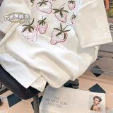 Harajuku Oversized shirt – Korean Street Men And Women Trendy Personality Strawberry Pr