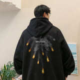 New Anime Meteorite Fall Graphic Printed Hooded Sweatshirts Hombre Hip
