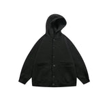 Korean Retro Y2K Waffle Hooded Jacket for Men and Women Ins Harajuku Style Casual Loose Couple Wear Cardigan Sweatshirt