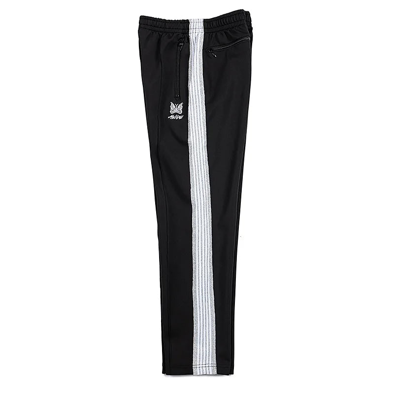 chaopai pattern embroidery loose casual pants side edge weaving straight leg pants men woman comfortable trousers unique default style 4852