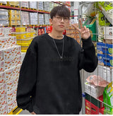 Korean Suede Round Neck Velvet Sweatshirt Spring, Autumn and Winter Loose Personality New Retro Y2K Jacket Heavy Student Top