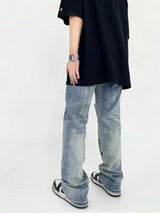 graffiti printed ripped destroied straight denim jean men hip hop distressed biker jeans fashion casual high street pants jogger unique joggers style 1618