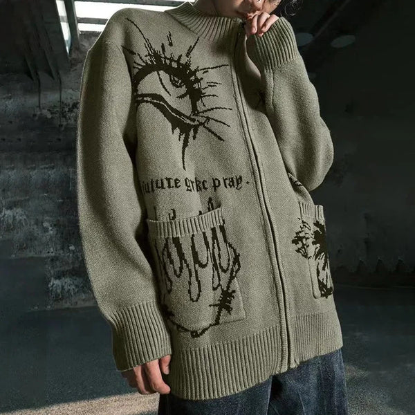 retro flame hoodie, high-street style, oversized streetwear hoodie for men, urban techwear fashion