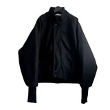 Autumn and Winter Korean Grey Stand Up Collar Jacket for Men's Trendy Ins Loose and Versatile Design Y2K Zipper Short Coat