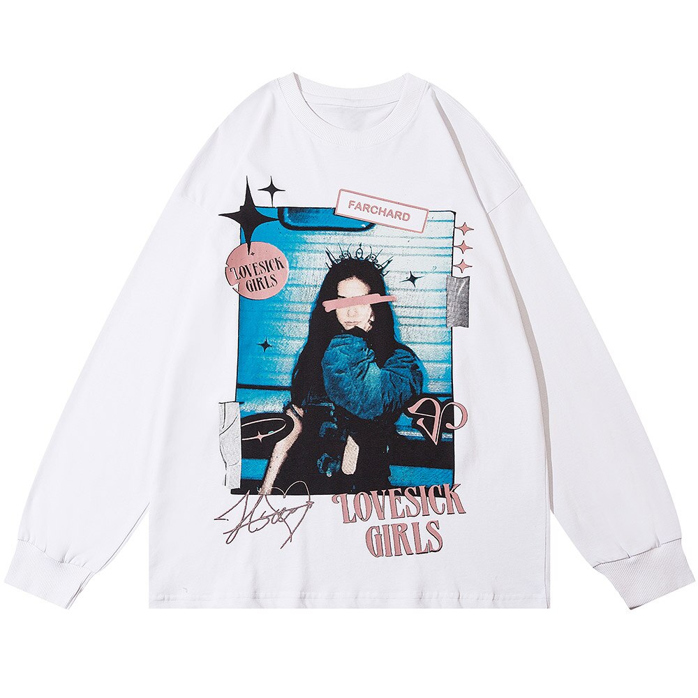 "Love Sick" Unisex Men Women Streetwear Graphic Sweatshirt Daulet Apparel