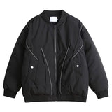 Winter Thickening Flying Baseball Uniform Solid Multi Pocket Simplicity Warm Cotton Jacket 2024 New Streetwear Male Parkas