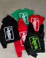 American Trendy Pattern Letter Oversize Hoodie Womens Y2K Street Hip H