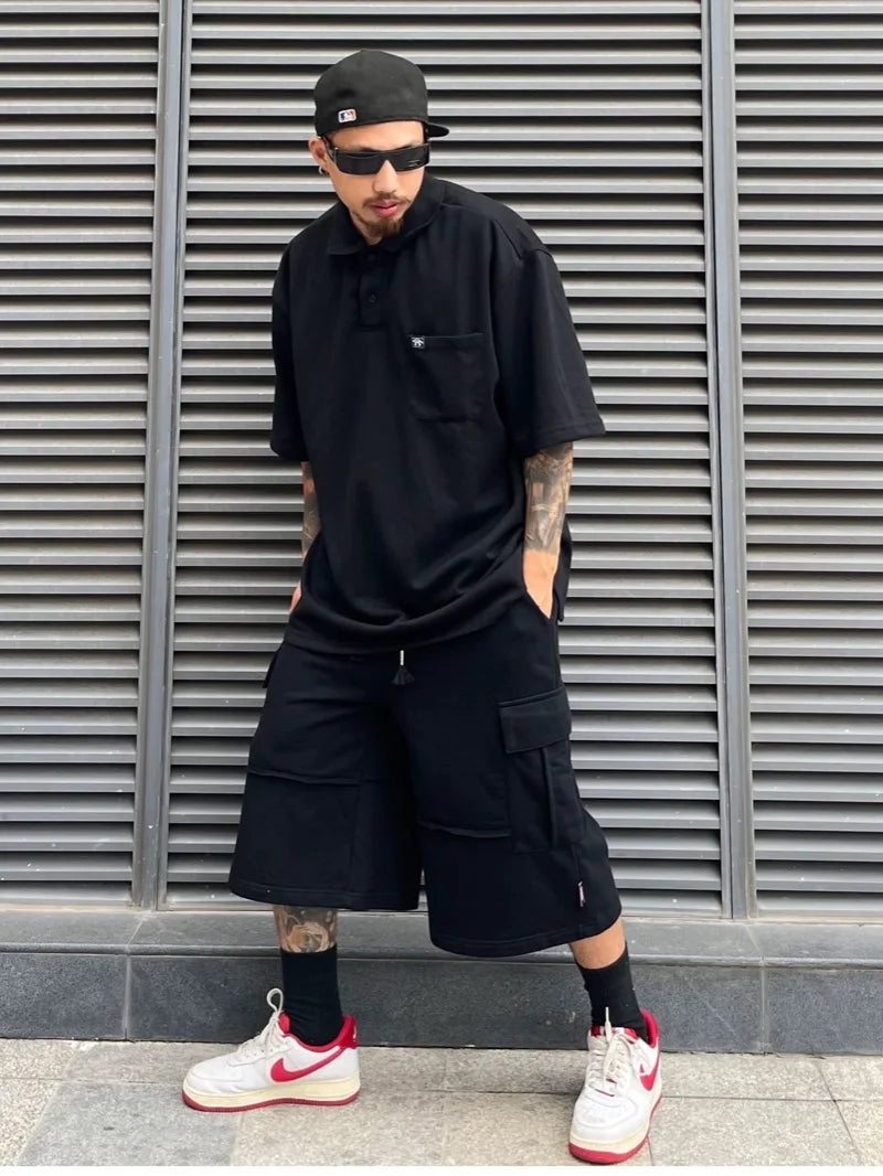 men casual sweatpant elastic waist streetwear track drawstring capris pants new fashion loose trousers hip hop baggy joggers casual joggers