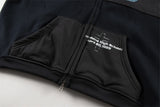 New Arrival ERD Brand Fashion High-Street Letter Print Velvet Short Width zipper Cotton Hoodie Sweatshirt