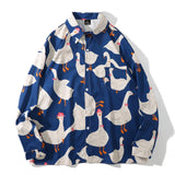 Dark Icon Full Printed Hawaiian Shirt Men Long Sleeve Turn-down Collar Shirts for Men