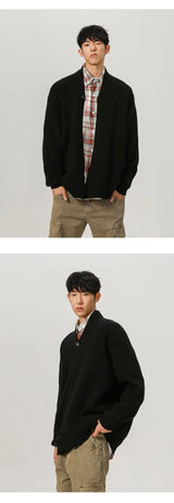 varsity graphic knit, unisex street look, trendy streetwear apparel for men and women