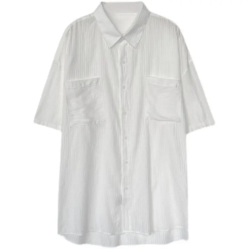 2023 Summer New Fashion Simple Style Loose Short-sleeved Fashion Shirts Men Tops Trendy All-match Short-sleeved BoutiqueClothing