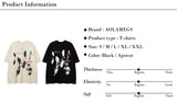 Anime Oversized shirt – Men Short Sleeve T Shirts Shadow Graphic Letter Print Tshirt