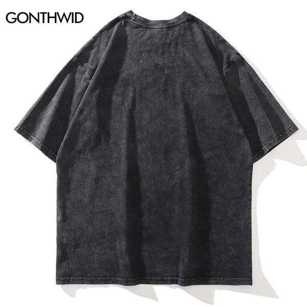 Trapwear Shirt – Distressed Oversized T Shirt Streetwear Hip Hop Vintage Robo – Modern Streetwear for Everyone