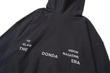 Kanye Donda Doves Music Surrounding Logo Printed Brushed Cotton Hoodie