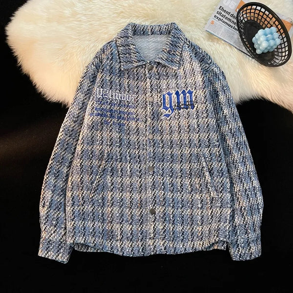 premium fit hip material graphic fashion image essential streetwear style casual unisex design high wear hop urban american-retro-plaid-jacket-korean-trend-couple-jackets-embroidery-design-unisex-outerwear-loose-plus-size-mens-coat quality - everyday oversized style print c24c74 streetwear design ID 87500