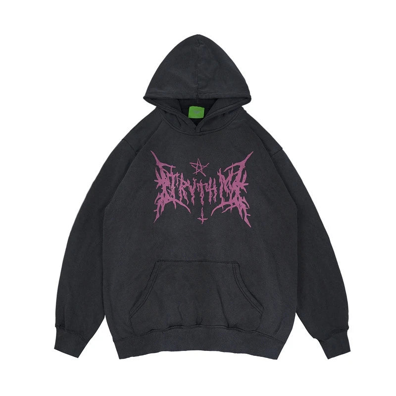 gothic melting smiley featuring rainbowtouches washed hoodies 2022 men fashion high street graphic vintage hip hop women hoodie street unisex superior quality