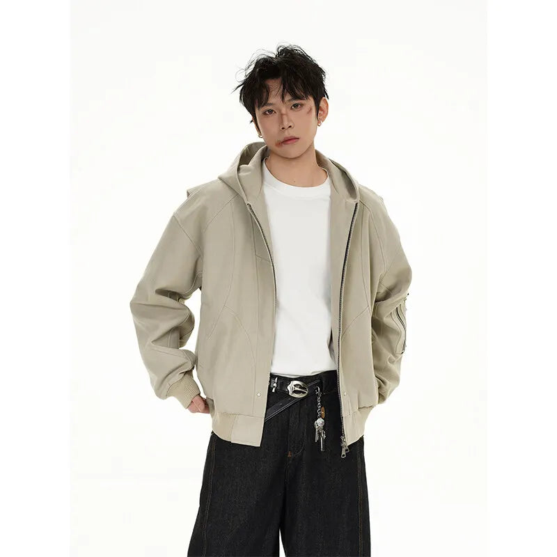 panelled bomber jacket, 2025 trend, men's streetwear fashion, trendy oversized fit, urban techwear design, modern hip hop sty