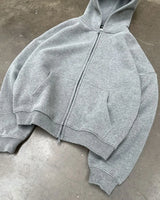 American High Street Fashion Casual Hoodie Men Y2K Harajuku Retro Soli