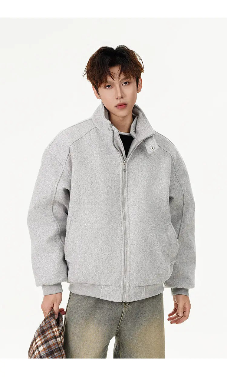 leather panel bomber, high-street look - comfortable cotton fit with bold prints