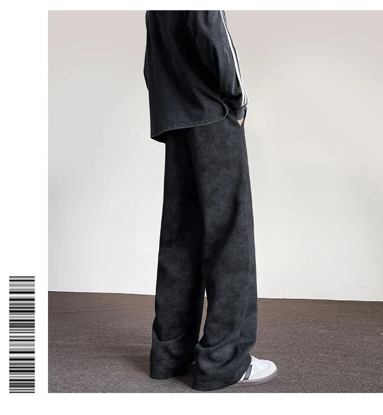 harajuku streetwear tie dye casual pants men women wide leg straight mopping trousers oversize korean fashion drawstring pants unique default style 1283