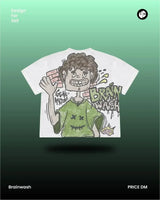 Y2K Manga Panel T-Shirt – Cry Scene Blur with Pastel Drip