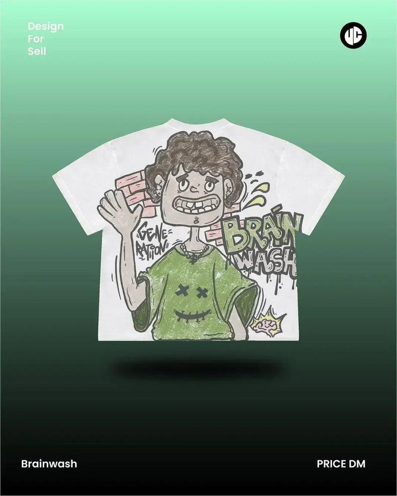 Y2K Manga Panel T-Shirt – Cry Scene Blur with Pastel Drip