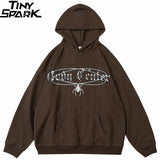 2023 Hip Hop Streetwear Hoodie Sweatshirt Cross Spider Graphic Hoodie