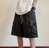 summer mens cargo shorts 2024 new outdoor multi pocket basketball casual loose work pants male drawstring y2k bermuda hombre utility cargo pants