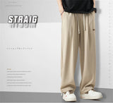 2024 new y2k straight gym pants mens korean fashion sportswear drawstring wide leg sweatpants casual baggy vintage trousers unique joggers style 3347
