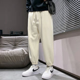 sports pants men fashion solid color casual pants men sweatpants streetwear hip hop loose straight pants mens joggers trousers sporty tapered joggers