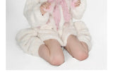 Harajuku Little Wildcat Hoodies Women Bodysuit Black Tie Bowknot Cute