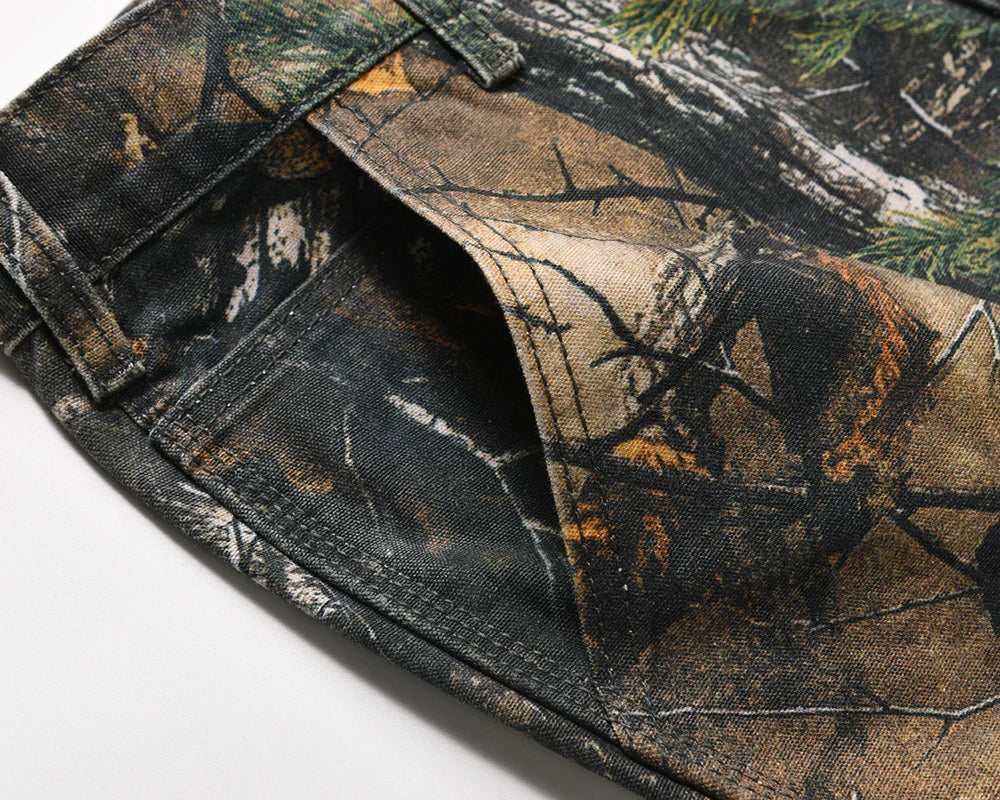 y2k streetwear vintage pantalones hombre trees camouflage jeans cargos for men patchwork straight baggy casual denim trousers unique cargo style 938