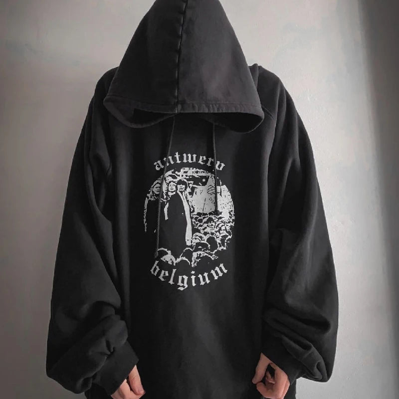 sadcore melting smiley featuring new luxury 2023 antwerp archive redux pullover hoodies hoody hooded sweatshirts velvet cotton drake thick fleece street 153