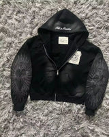 Street Y2K New Fashion Joker Fleece Padded Zipper Hoodie Women Harajuk