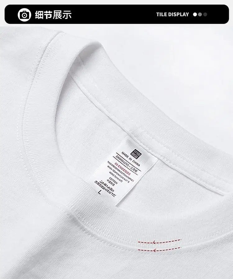 Vaporwave Chrome logo – Style Pure Cotton American High Street Short Sleeved T Shirt