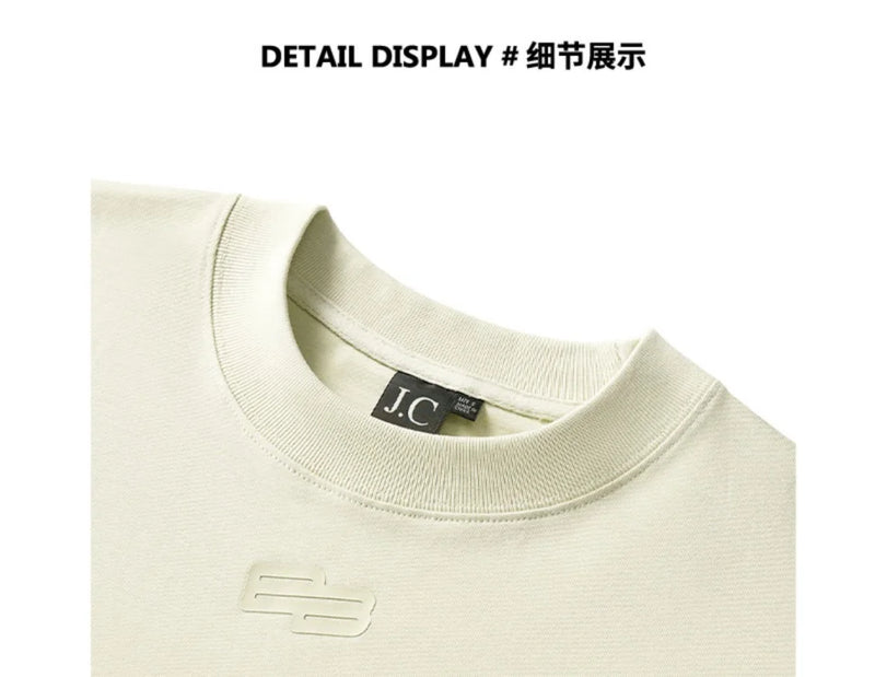 Glitchcore Vintage print – American Simple Retro Hip Hop Printed Round Neck Short Sleev