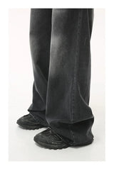 streetwear vintage y2k men s jeans black baggy trousers new wide leg denim pants hip hop harajuku distressed straight pants unique jeans style 769
