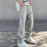 american gothic letter mens baggy jeans y2k retro harajuku straight denim trousers hip hop fashion printed jean man pants ripped baggy denim