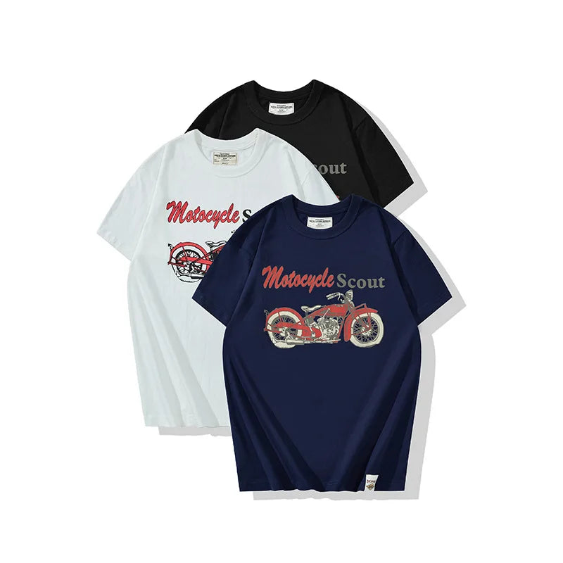 Harajuku Broken heart – Summer Short Sleeved Mens New Casual Motorcycle Printed T Sh
